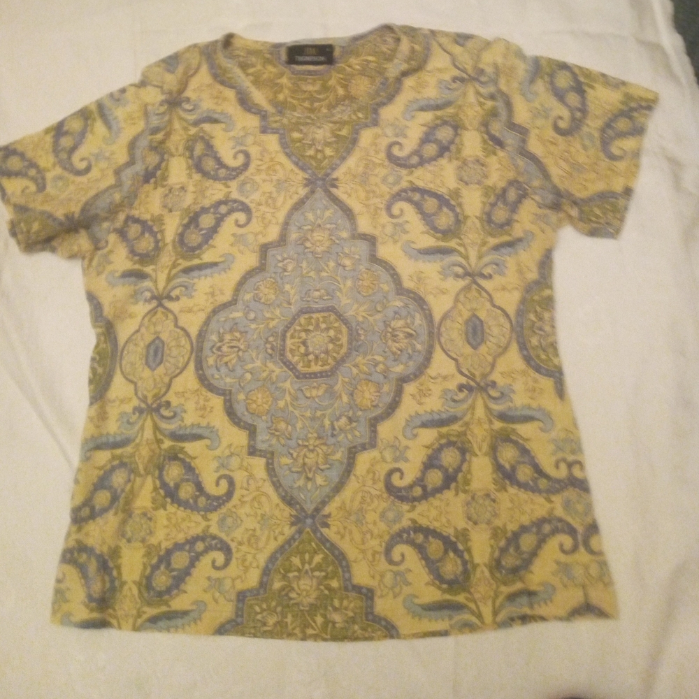 Jim Thompson Patterned Short Sleeve Top